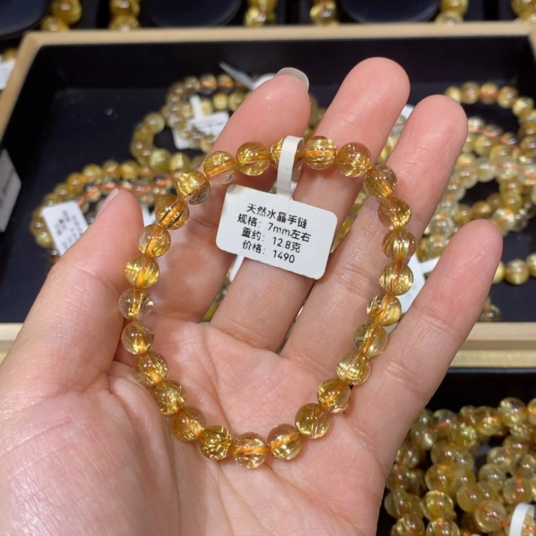 水晶手链未镶嵌大**耶手链7mm