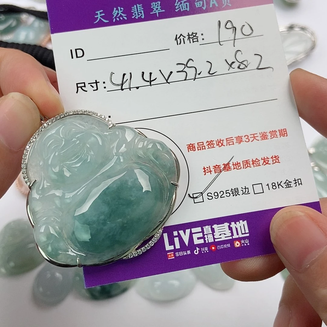 翡翠银S925镶嵌颈饰翡翠