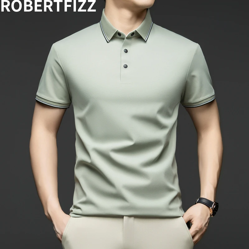 【ROBERTFIZZ】夏季男士商务T恤无痕Polo衫休闲男装夏季短袖男士t恤