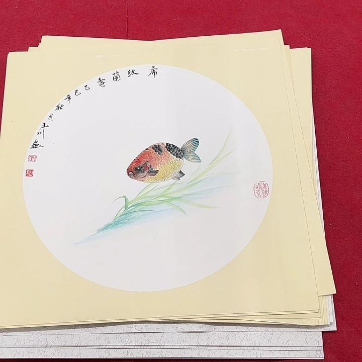 国画花鸟等图案为一体而