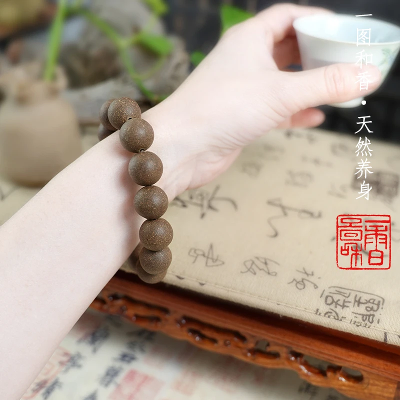 一图益土香方 脾胃 天然手串手持 非遗古风古法合香珠