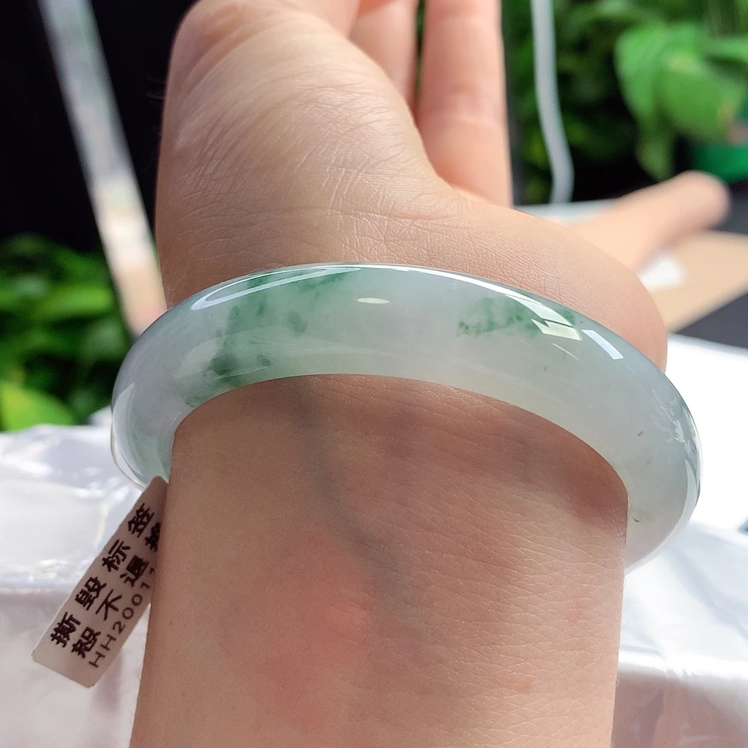 未镶嵌手镯翡翠5455圈口开播捡漏