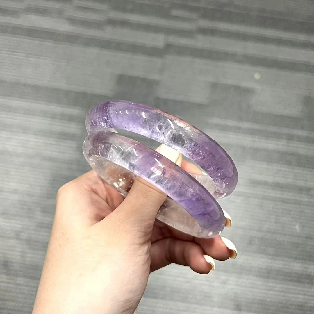 【北野珠宝】天然紫水晶手镯B50H-99多样性发一12x8mm