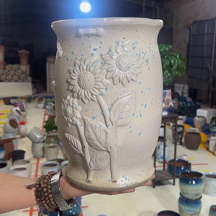 紫砂花盆高度30口径20