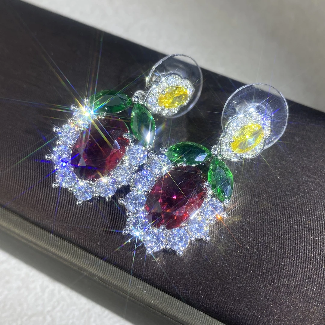 6388【耳环】轻奢精品白金色女士耳环赠礼盒