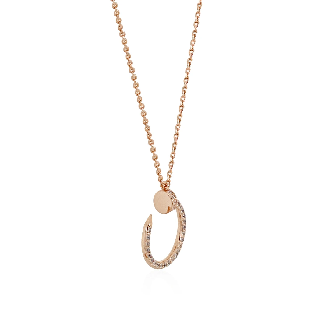 铜合金项链 满镶立体钉子项链-0049