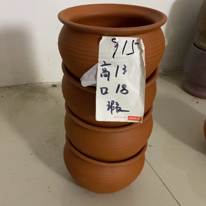 粗陶红陶绿植花盆915