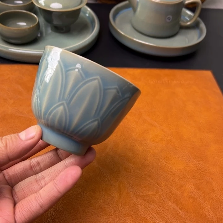 摆件开播福利莲花杯汝瓷