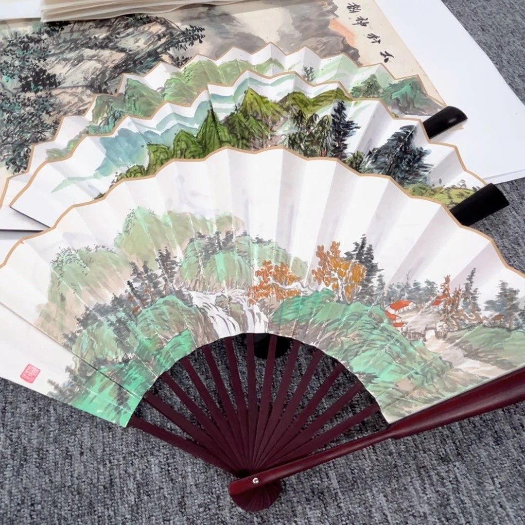 文***浩国画绘画作品多次参加国内外3把