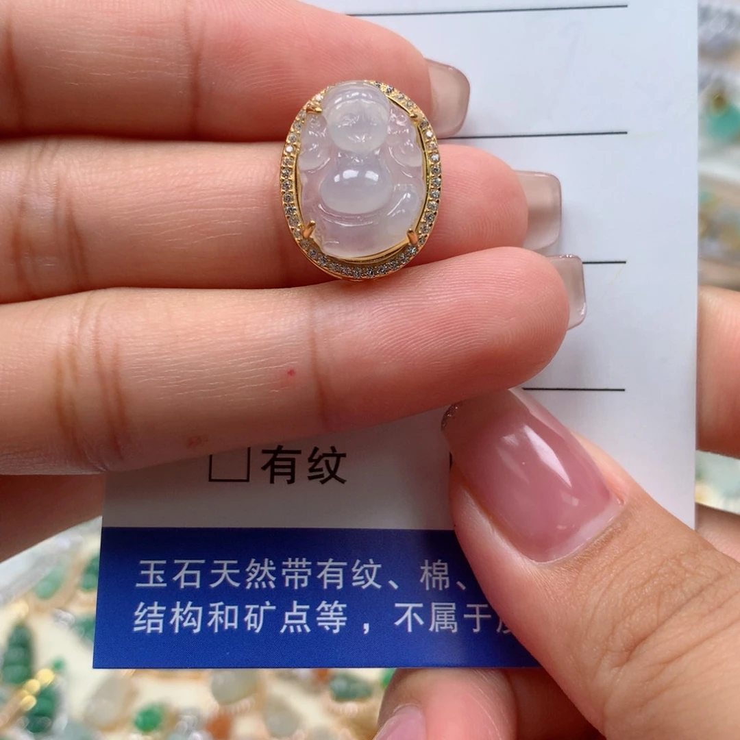 颈饰银S925镶嵌翡翠