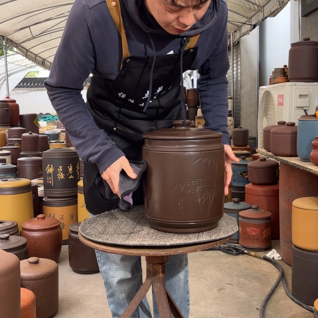 紫砂茶叶罐10 饼茶叶罐