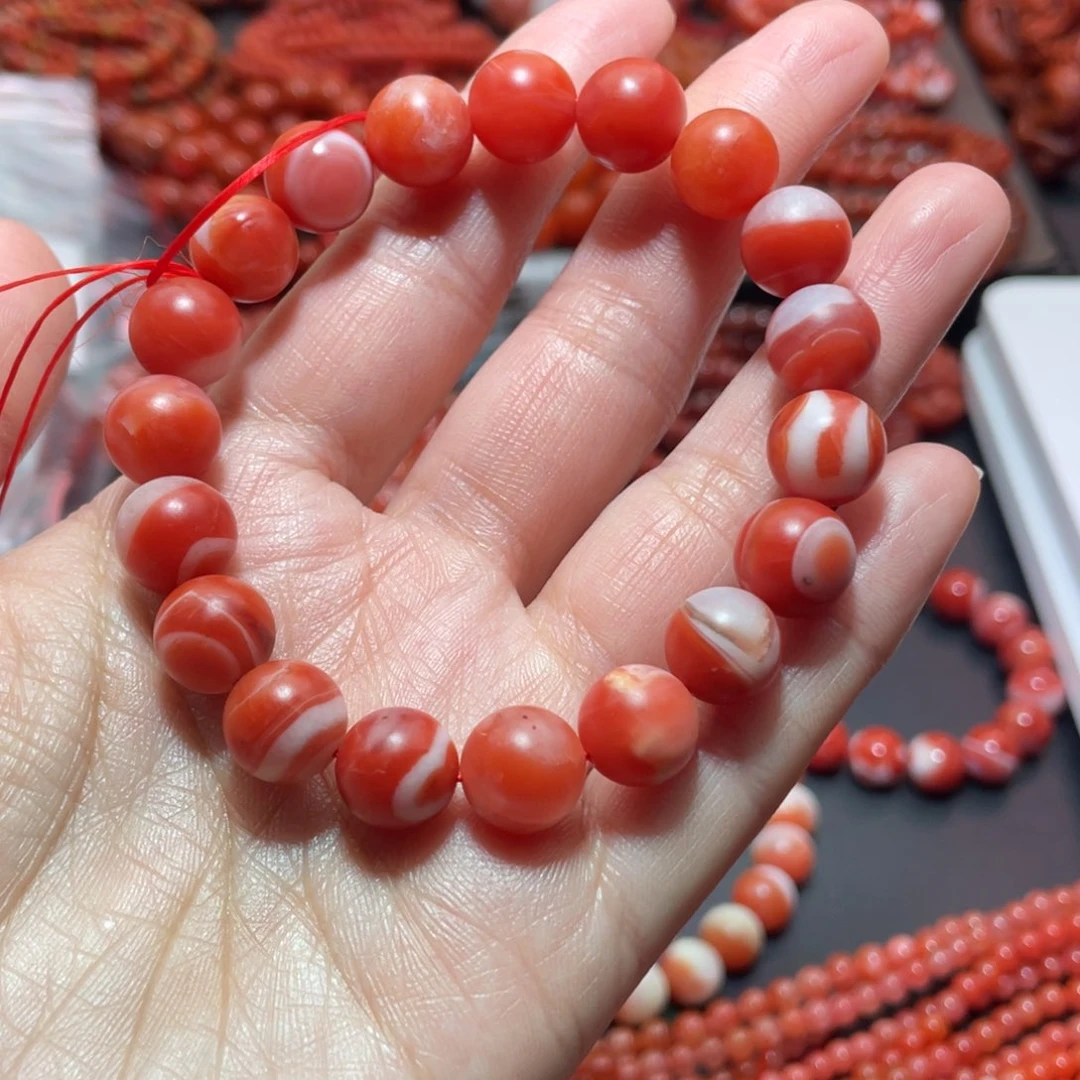 南红玛瑙手链未镶嵌