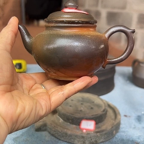 戬谷龙窑柴烧茶壶50