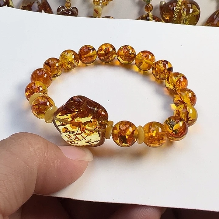 未镶嵌项圈琥珀（花珀）