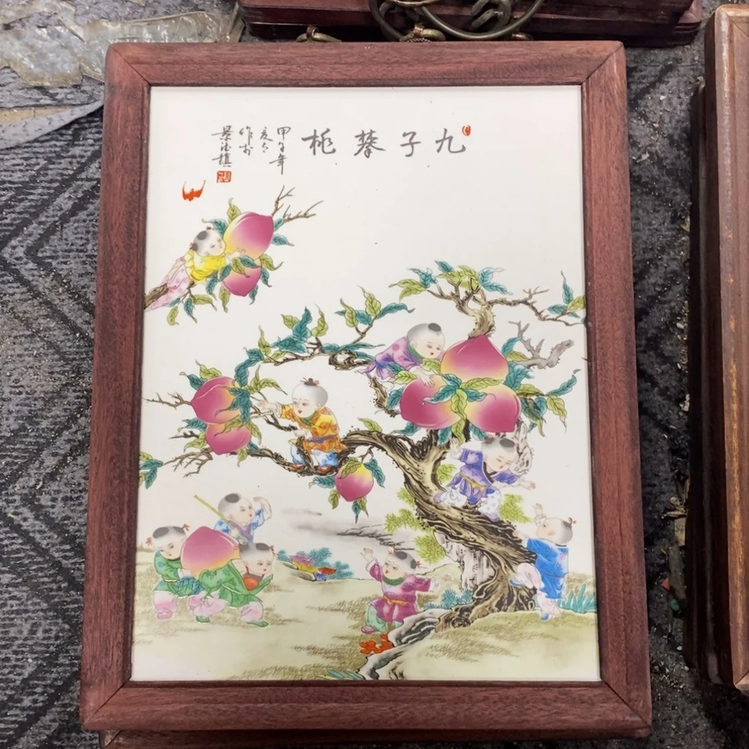 瓷37*28 景德镇瓷板画柴窑烧制
