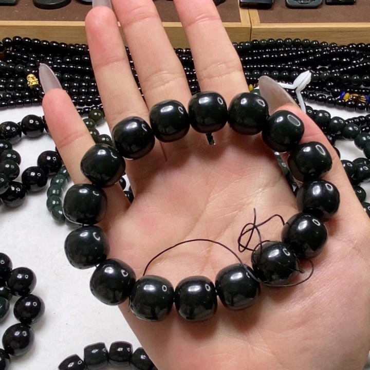 未镶嵌手串和田玉（青玉）卡14老型