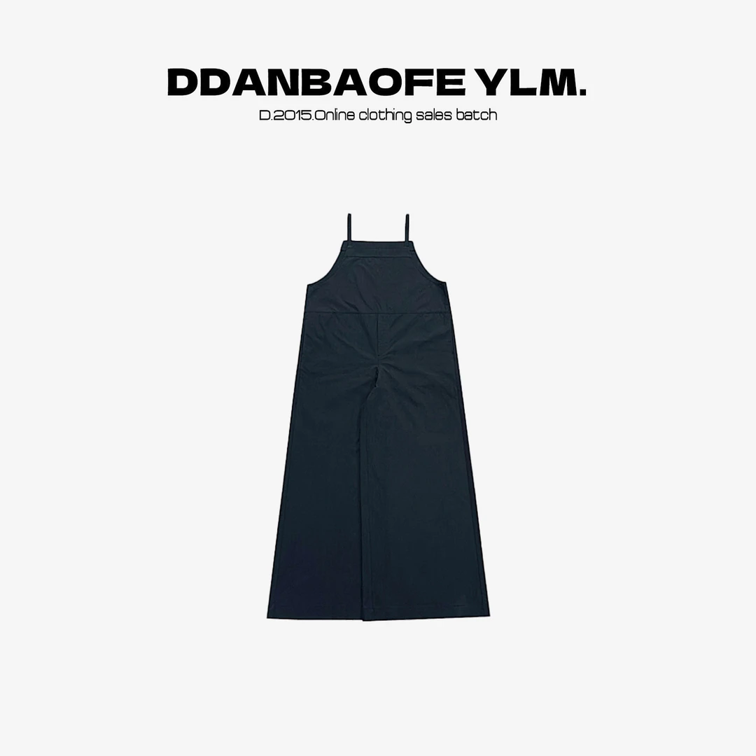 【D】百搭连体吊带摸鱼裤阔腿背带裤 YLM001036