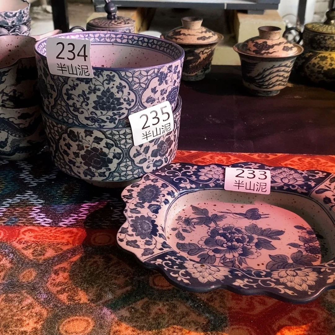 M***陶手工手绘青花高温陶瓷