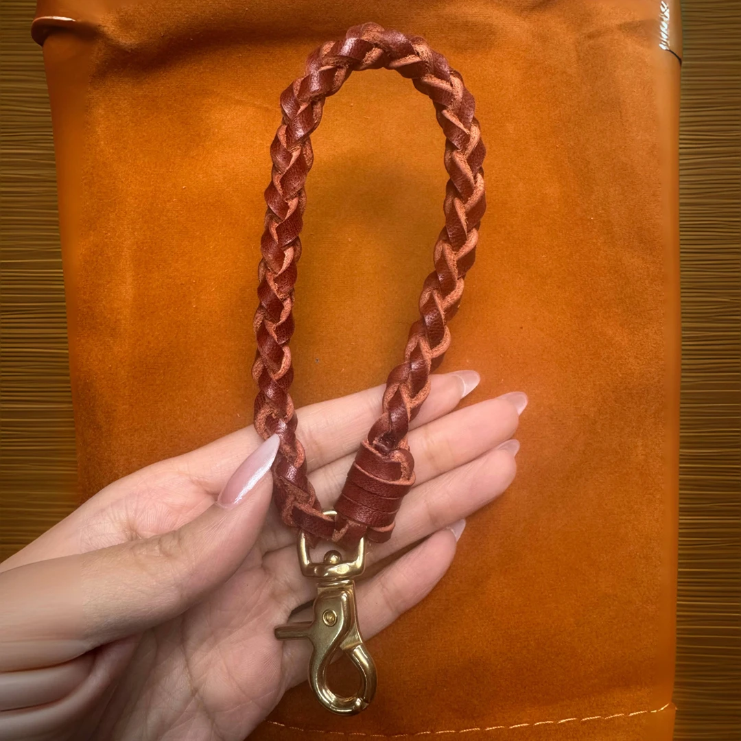 【新品】纯手工编织牛皮挂绳手绳（手工定制 一物一样）