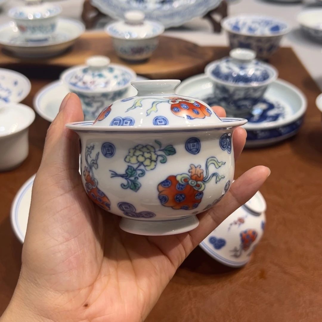 盖碗斗彩福袋盖碗130毫升