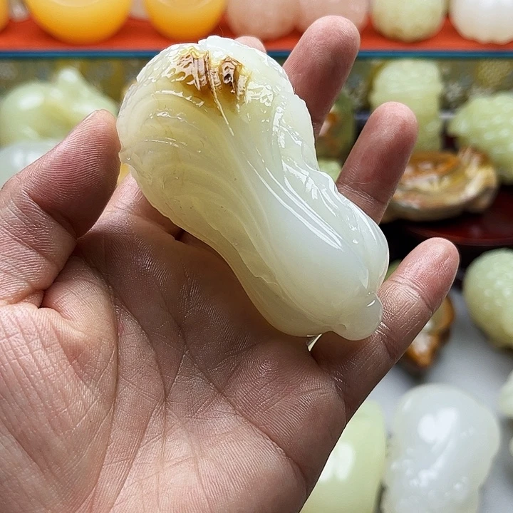 W***P石材白菜手把摆件