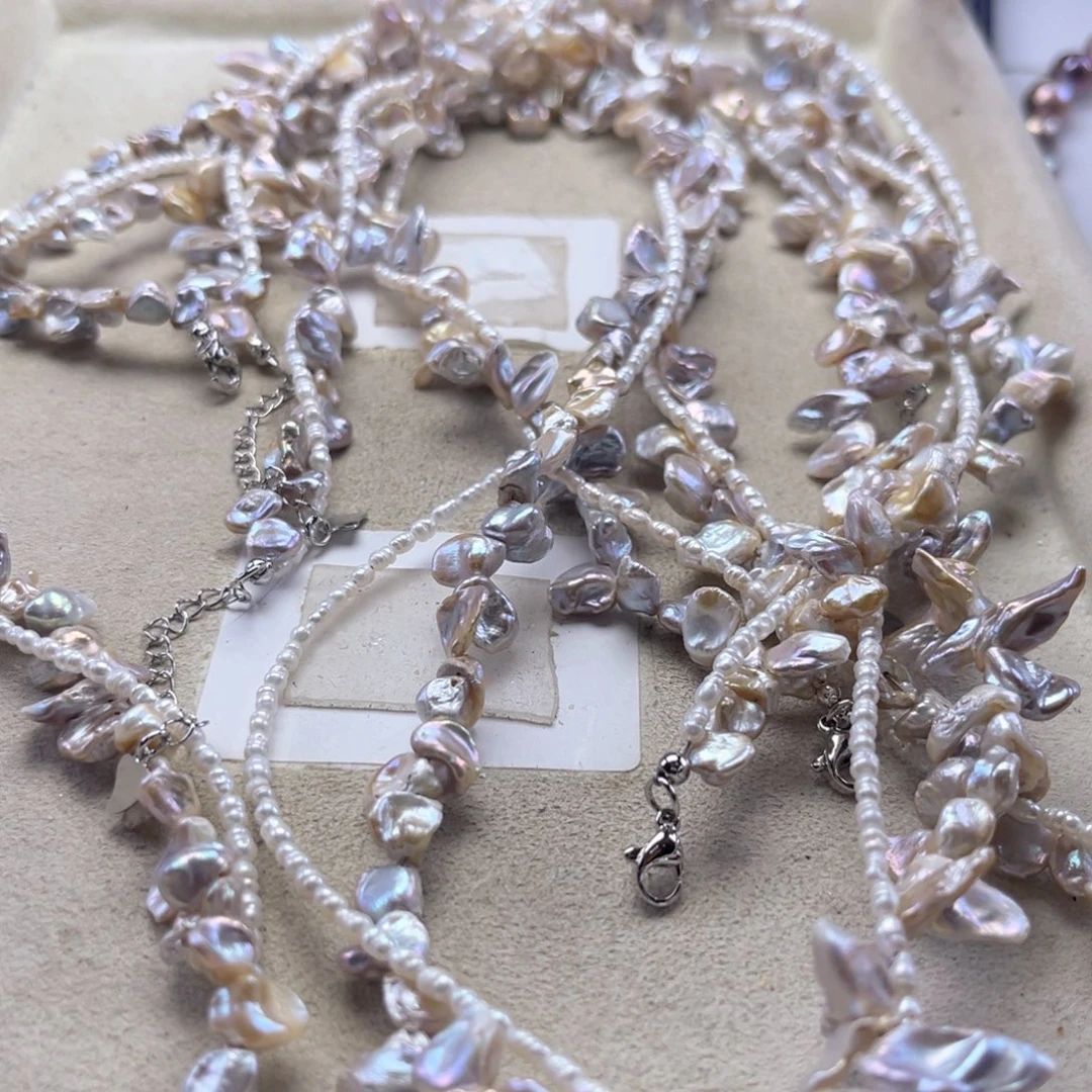 未镶嵌淡水珍珠项链【纯恬】多样性发货发一