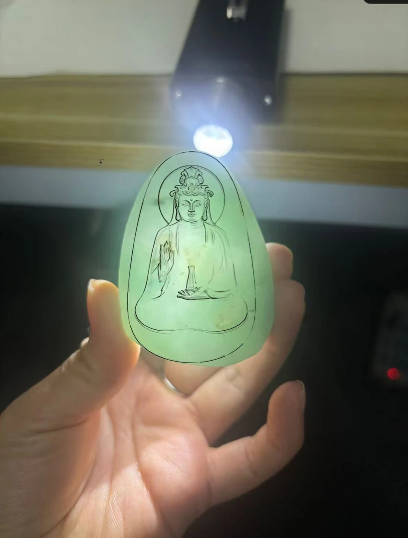 天然A货翡翠观音