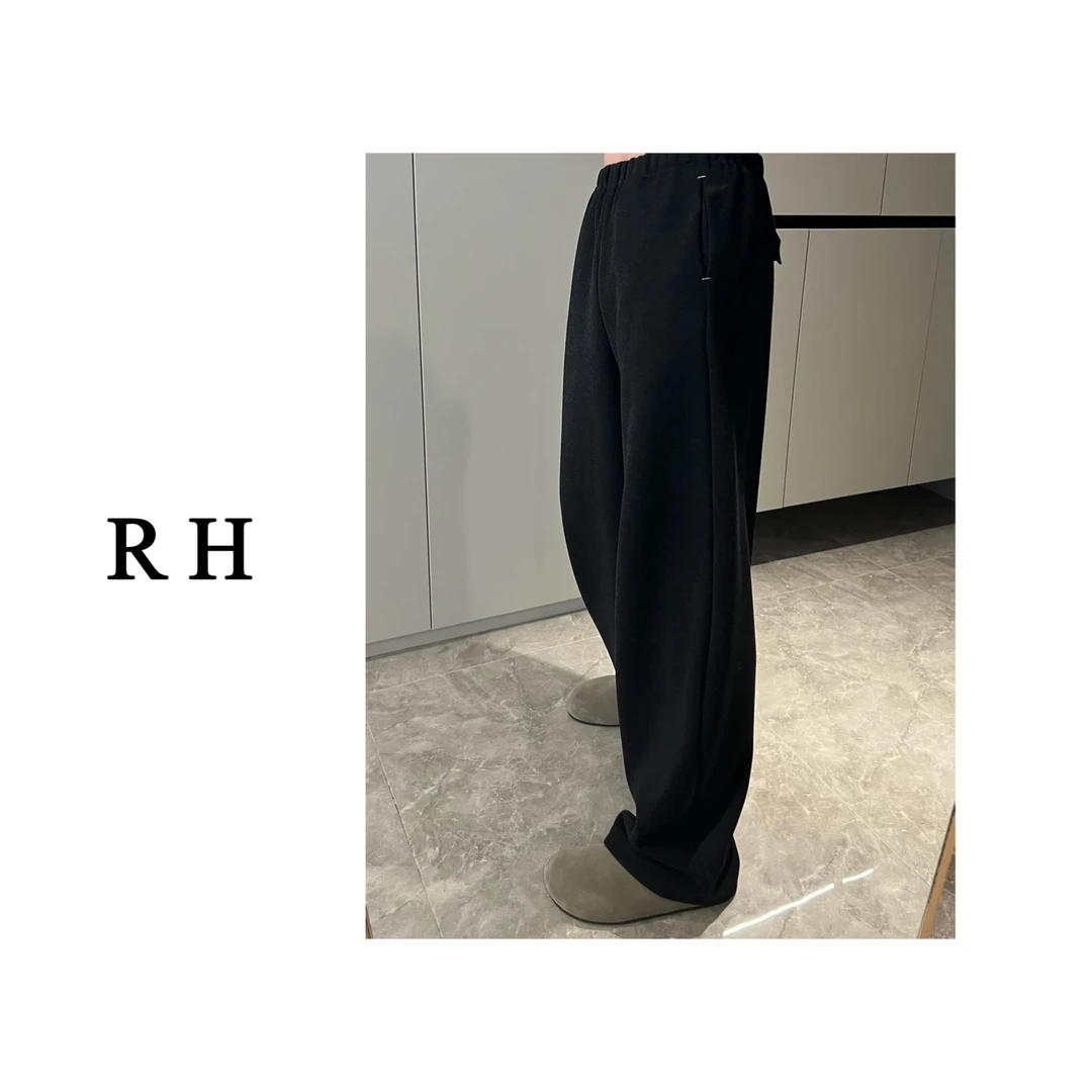 【RH】小众设计松紧腰慵懒镰刀裤60018