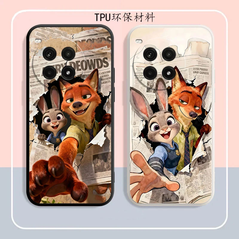 一加Ace3Pro手机壳疯狂动物城2朱迪尼克可爱Q版情侣简约礼物防摔