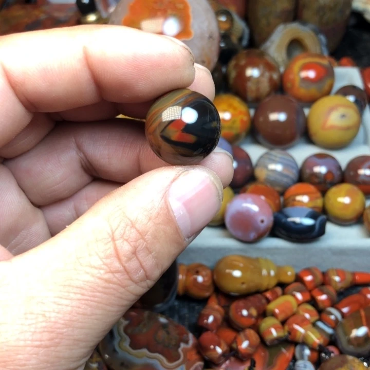 玛瑙/玉髓颈饰合金玮*