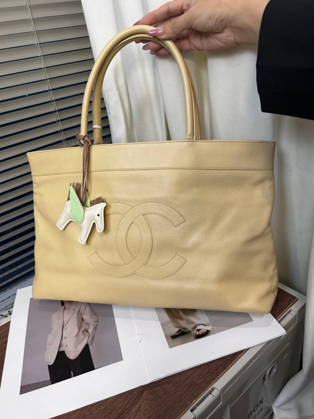 95新 Chanel/香奈儿 托特手提包大容量双C标志