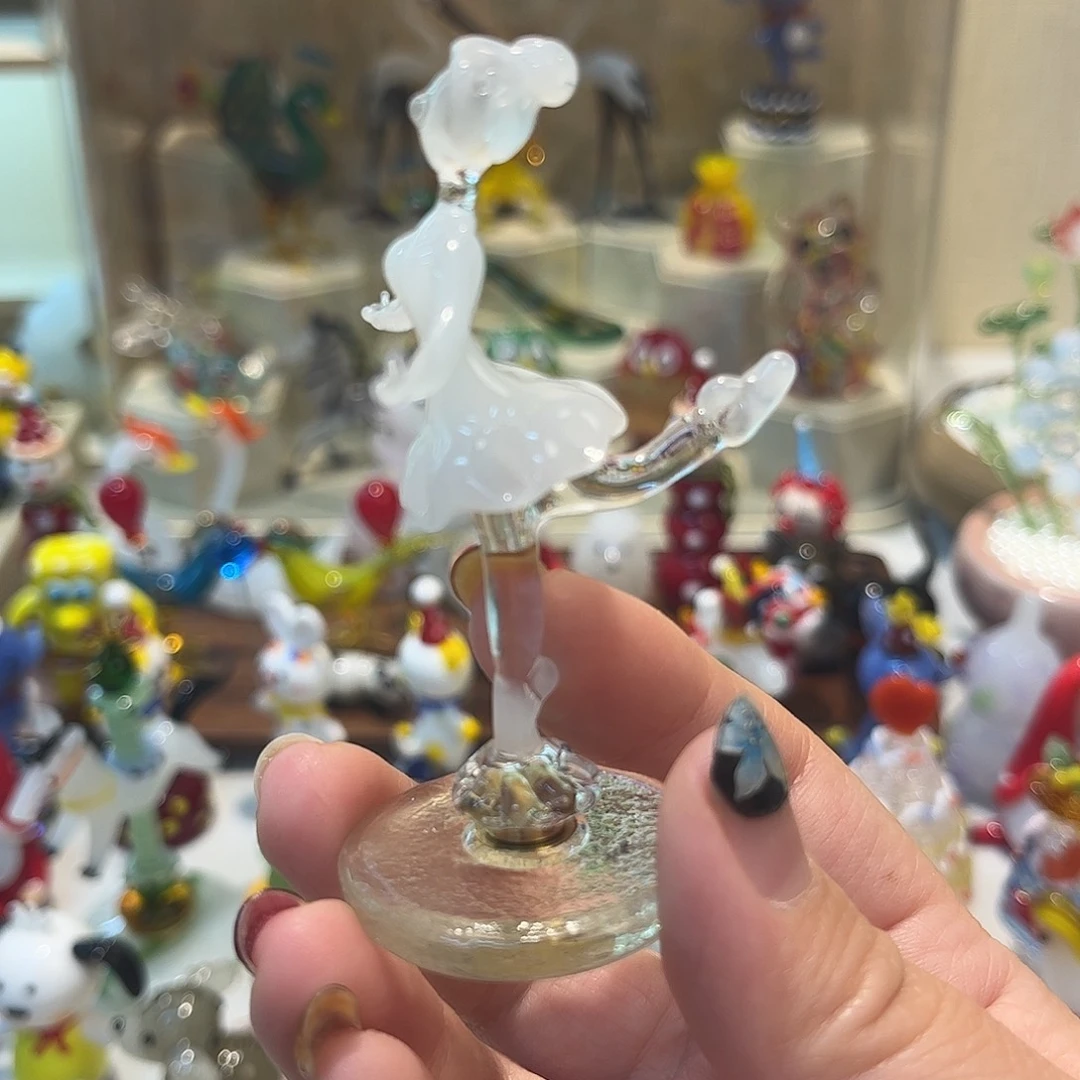 琉璃手工艺品旋转芭蕾女孩
