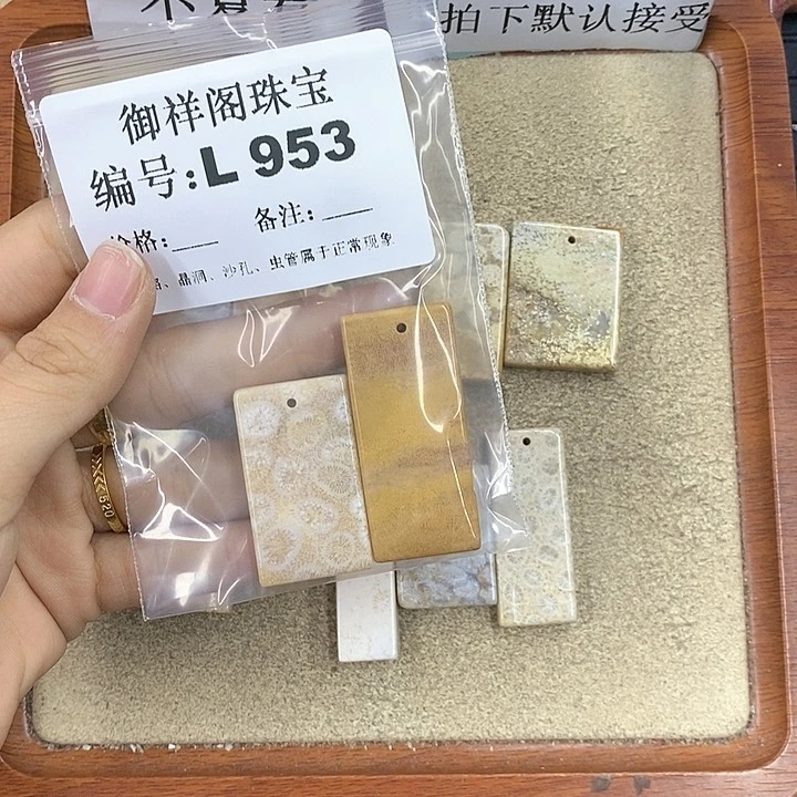 硅化珊瑚（珊瑚玉）颈饰未镶嵌平*人