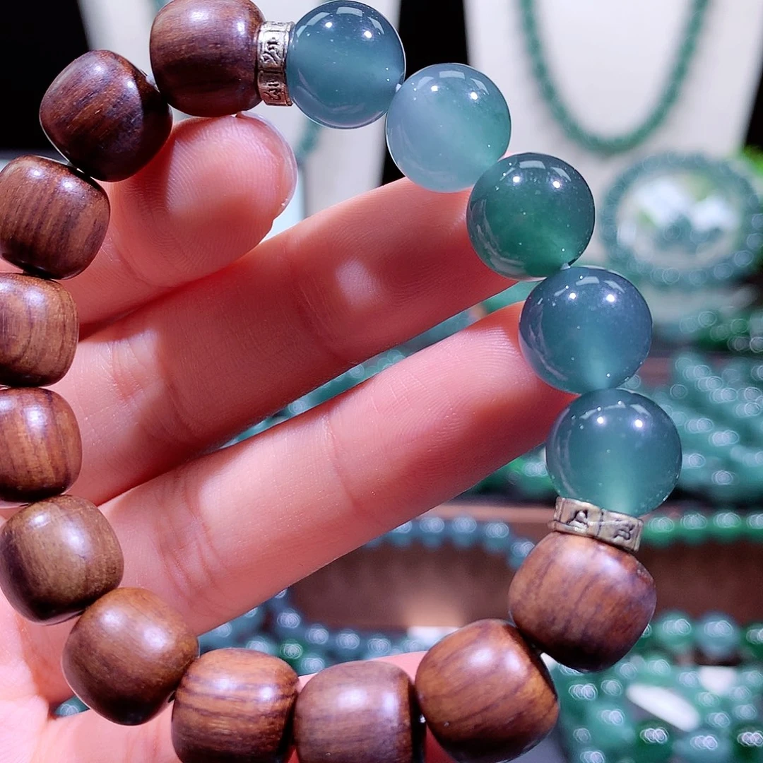 翡翠未镶嵌手链天然a货翡翠手串11.8