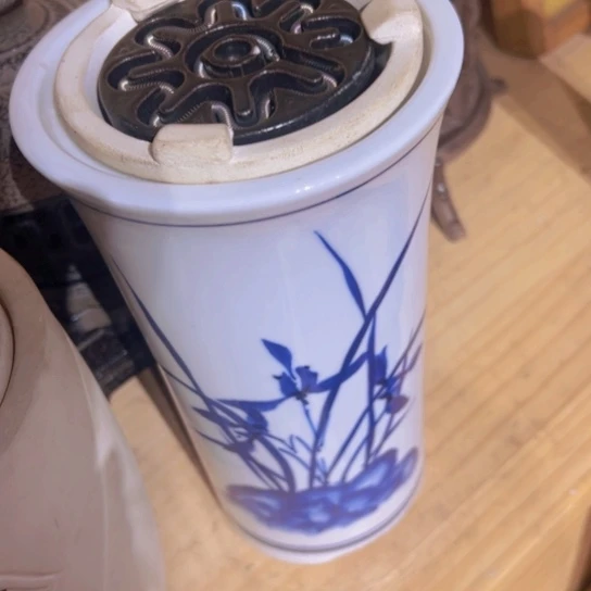 陶瓷西*狼中古工艺品摆件