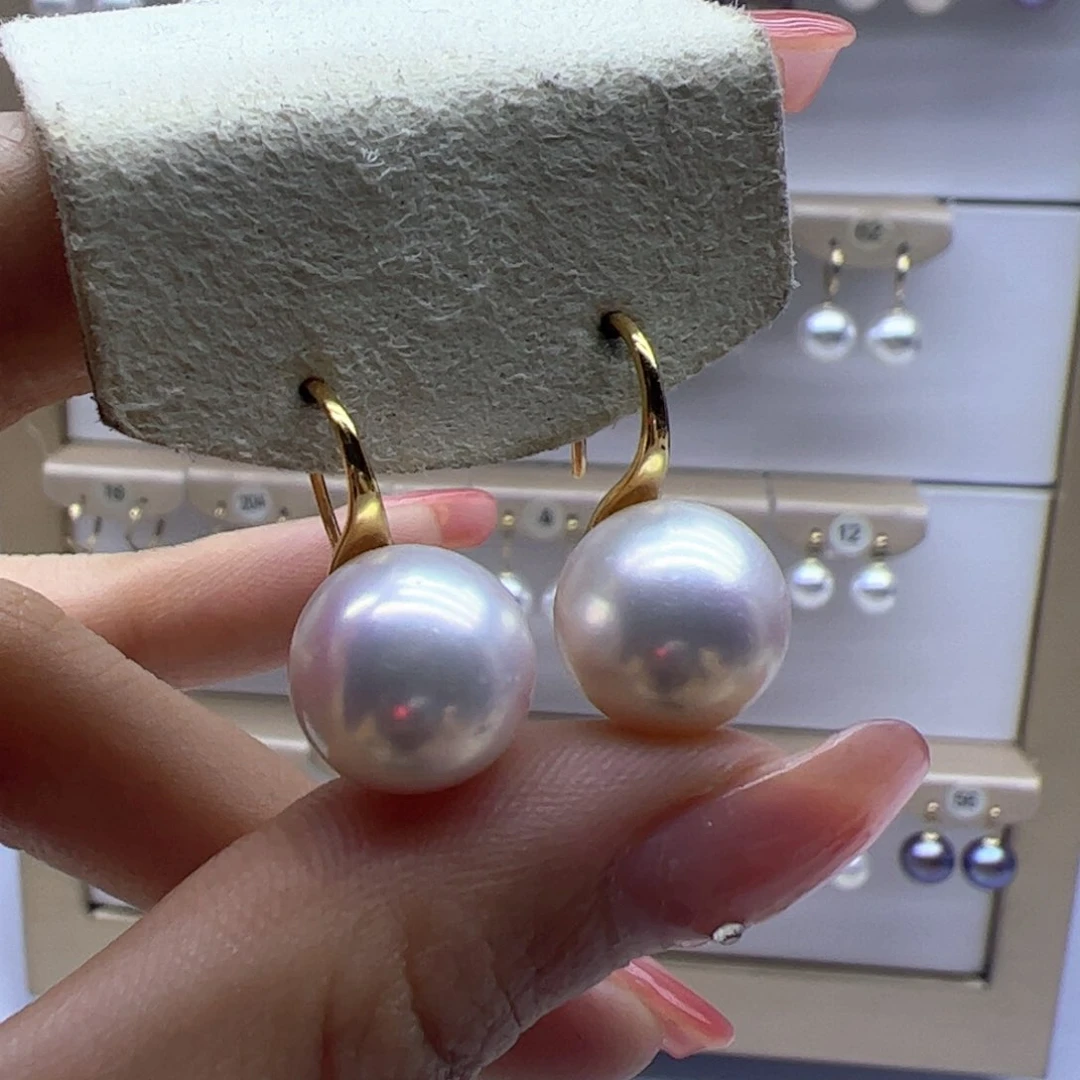 银S925镶嵌淡水珍珠耳饰