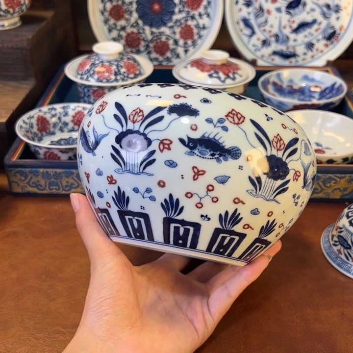 摆件景德镇陶瓷茶器百宝箱陶瓷