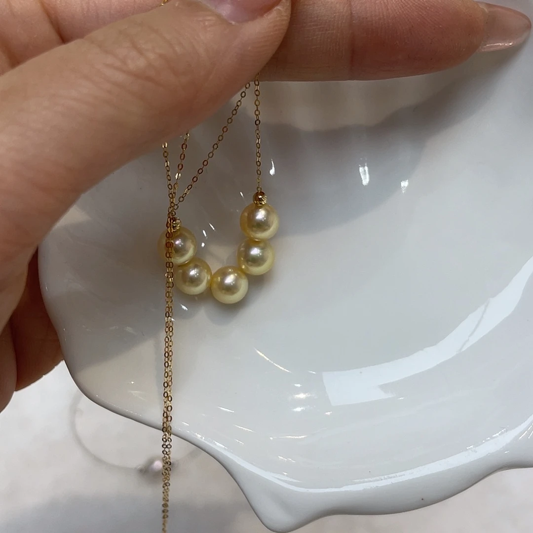 海水珍珠18K金镶嵌项链