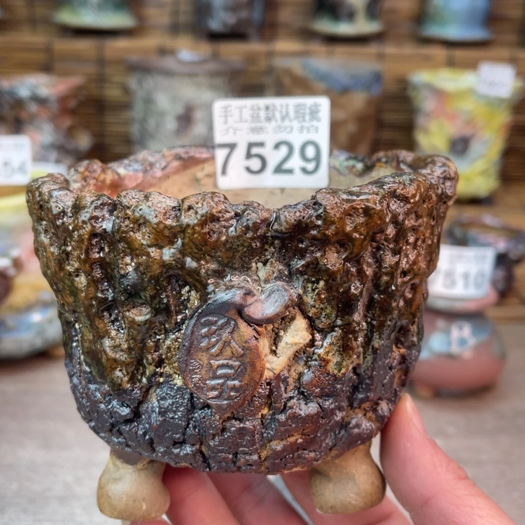 手工花盆默认瑕疵完美者勿拍