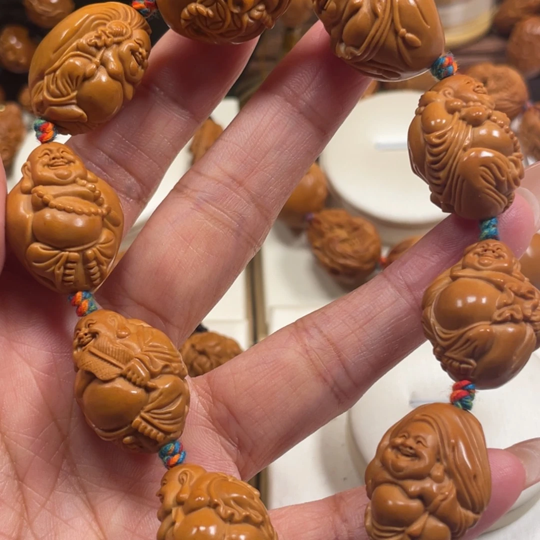 橄榄核手串/手链布袋弥勒橄榄核手串
