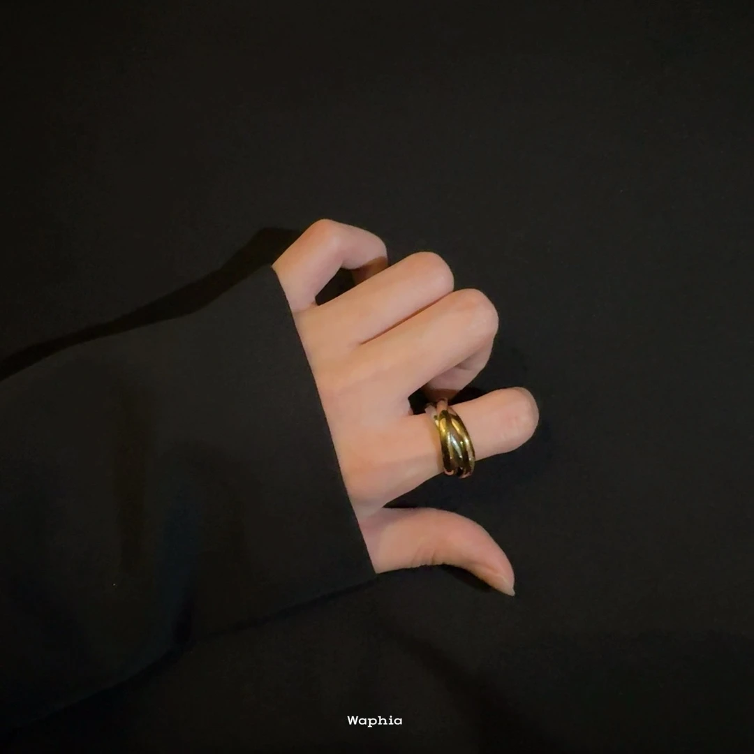 合金戒指  Waphia设计师款经典时尚【3环戒指】 CA012
