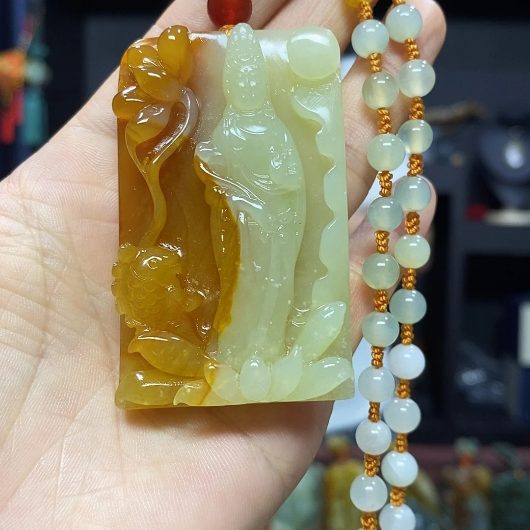 未镶嵌岫玉挂件吊坠