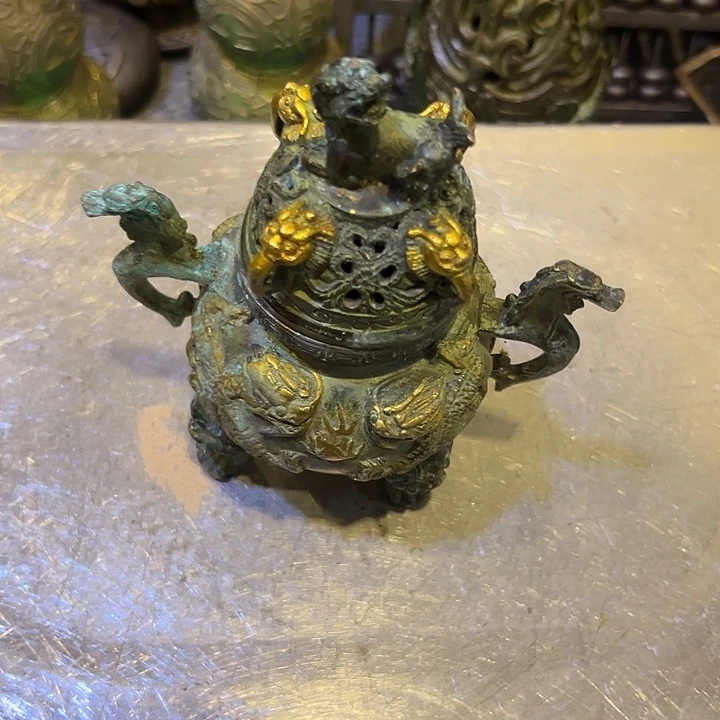 H***H黄铜摆件，文房工艺品摆件