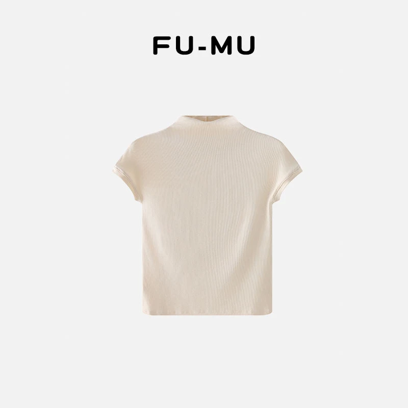 【叶一一专属】夏季女士一体高领半袖打底衫T恤薄款