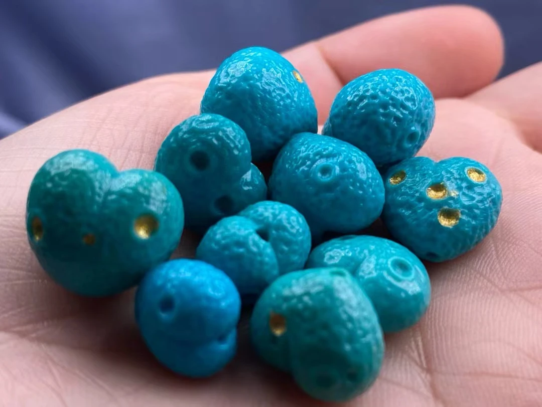 高瓷天然手工珠串DIY腰珠顶珠文玩配饰