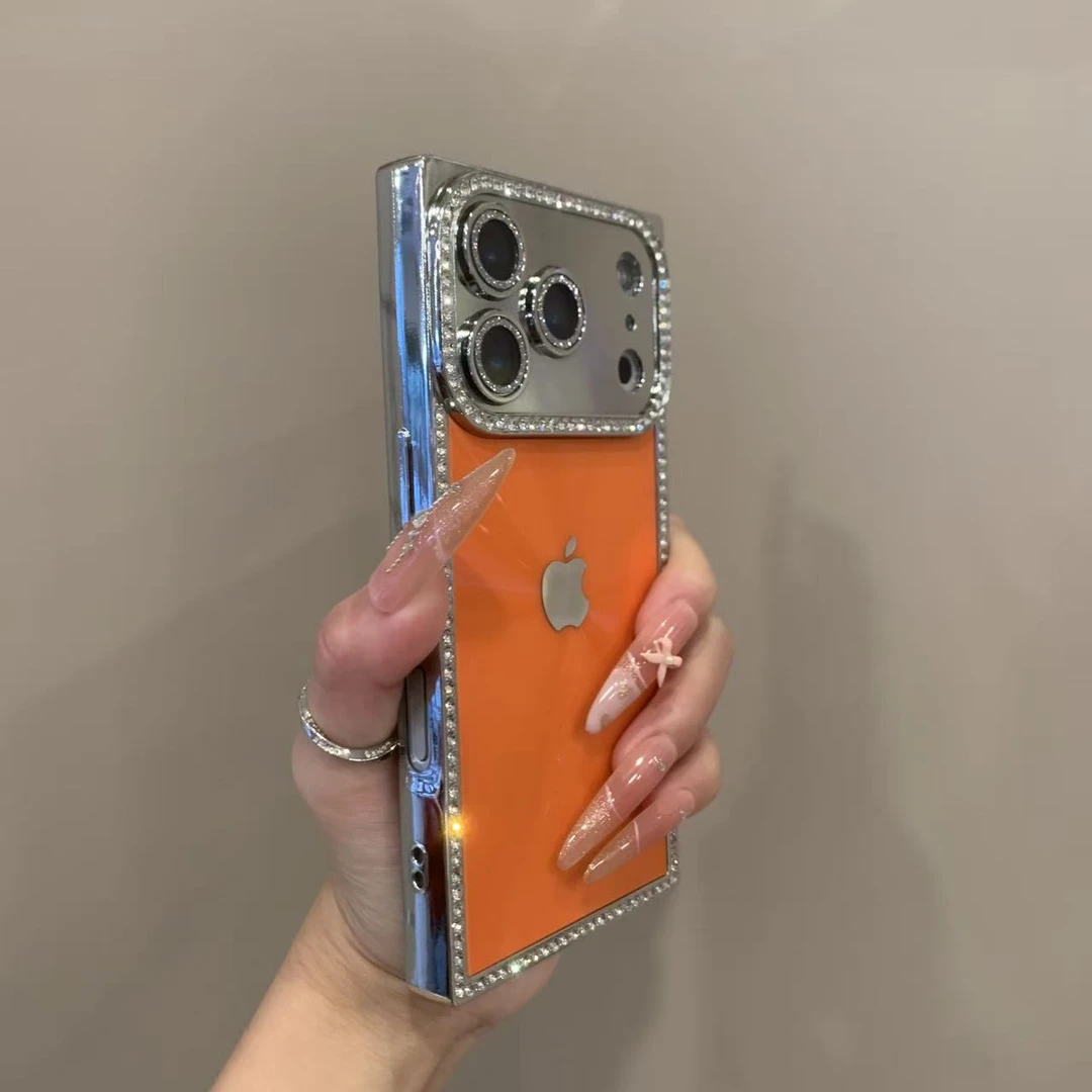 闪钻极光纹全包适用苹果17ProMax手机壳iPhone16/15镜头膜14Pro女