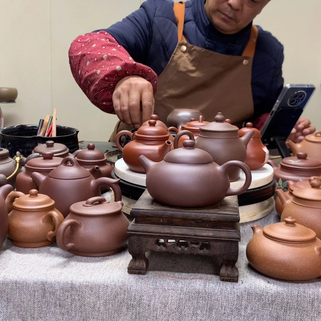 紫泥茶壶玉乳170 c半手工制作