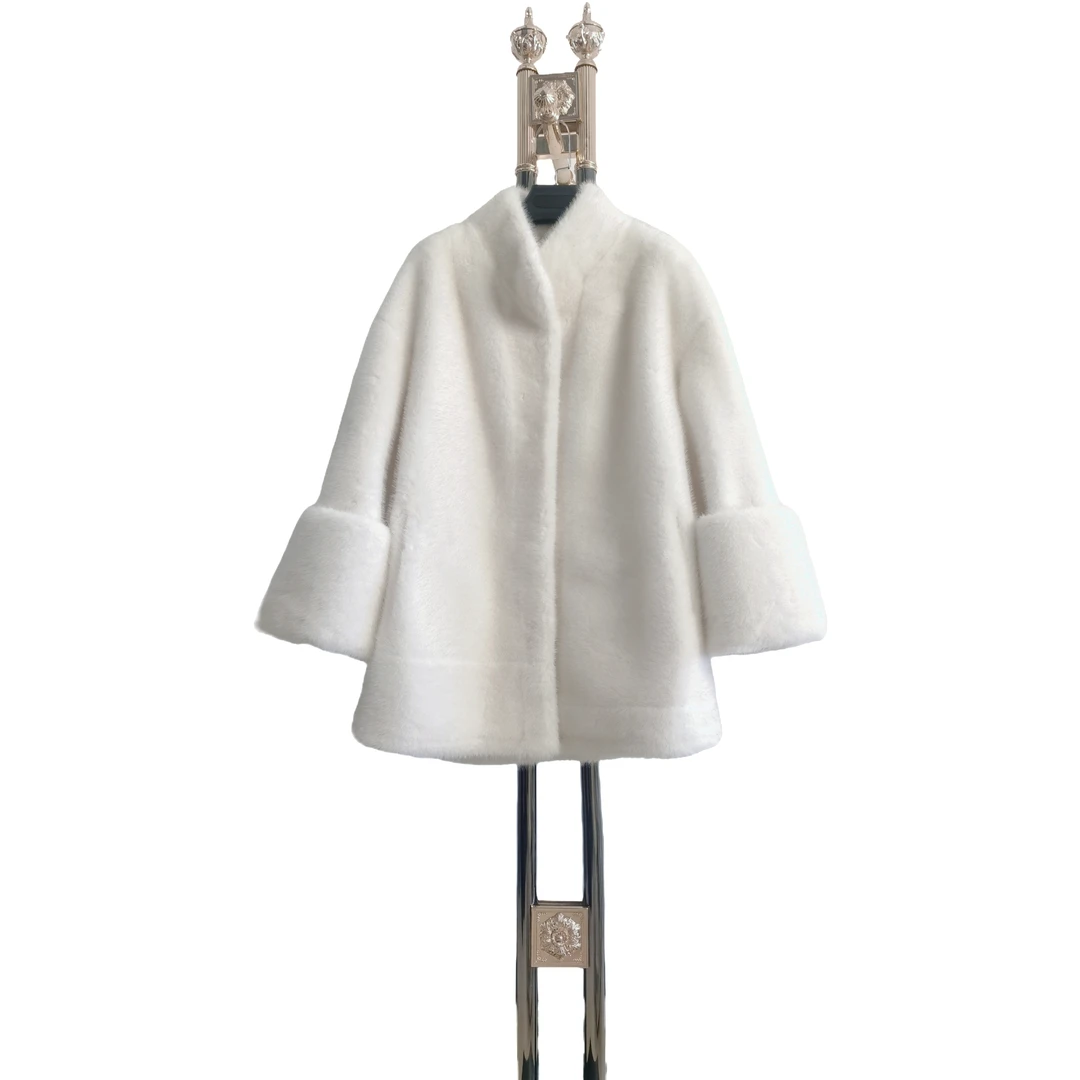 【全莫奥专属】2025气质新款毛毛外套时尚百搭宽松欧貂大衣798712