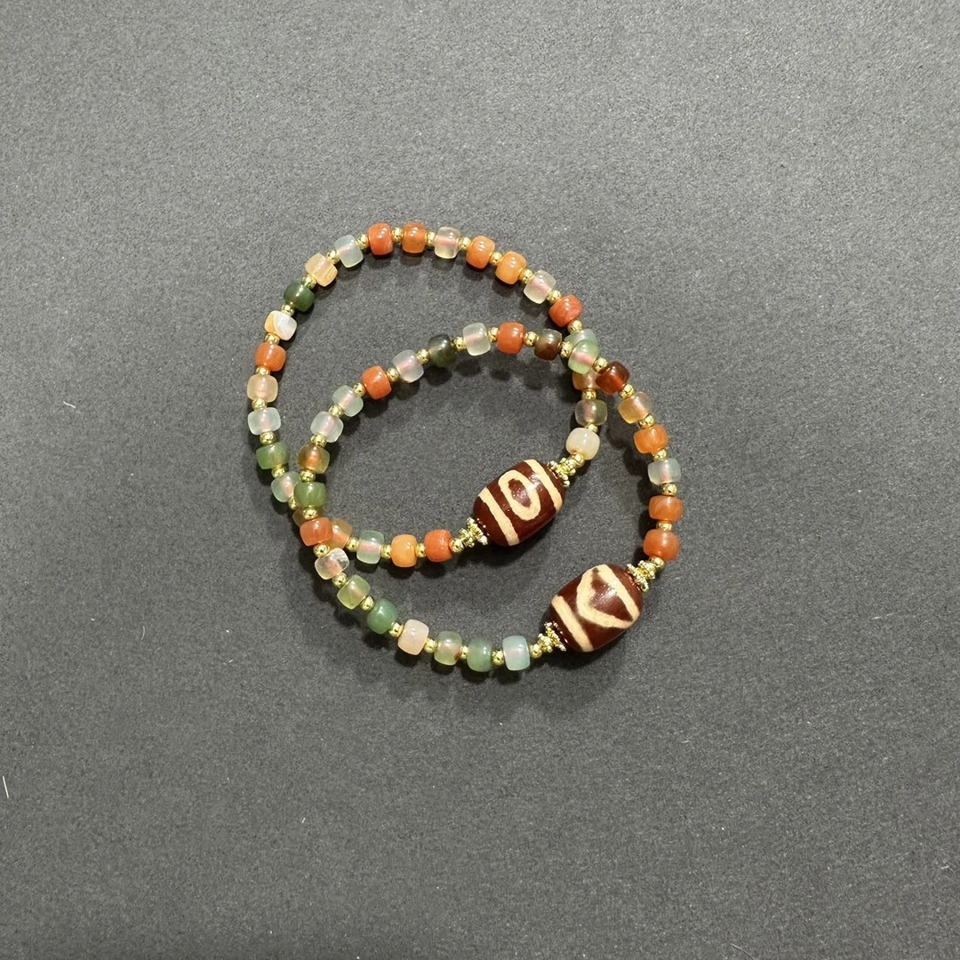 【曹美丽精选】H00282-玛瑙DIY手链（一眼靠山）-多样性发其一12*16mm
