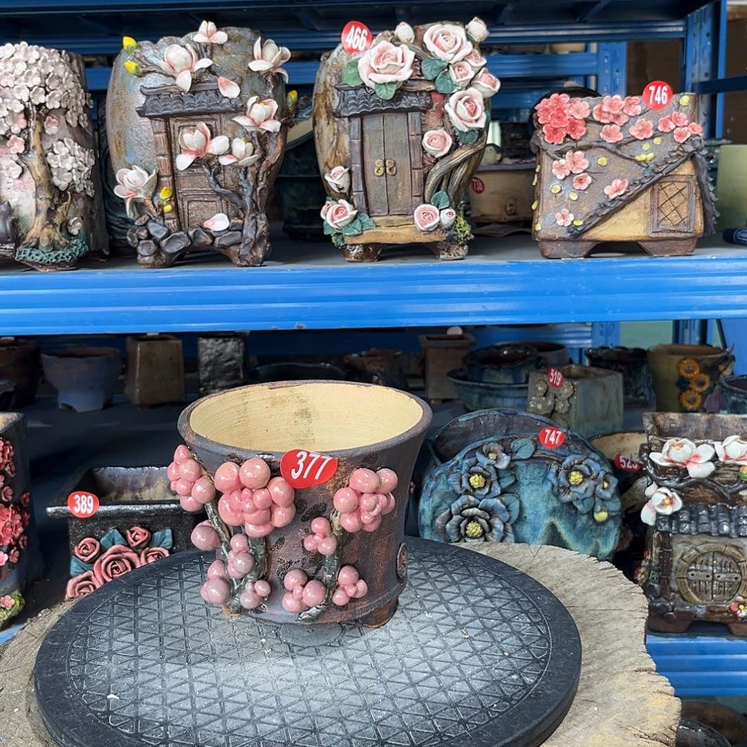 微瑕377 号陶然花盆手工花盆